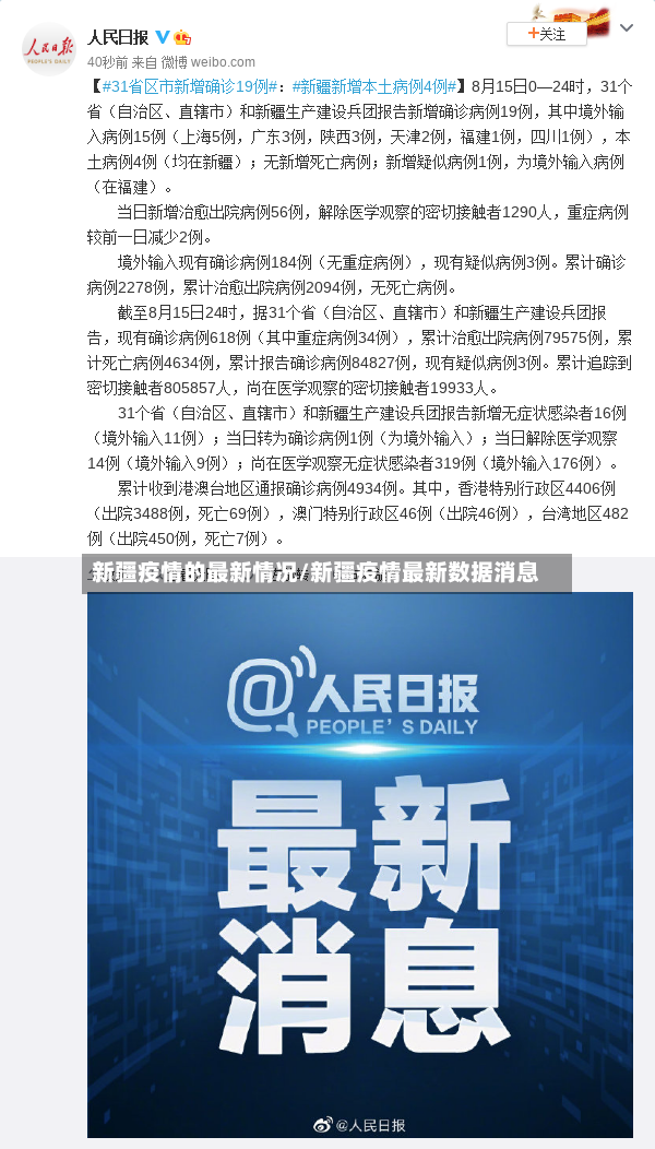 新疆疫情的最新情况/新疆疫情最新数据消息