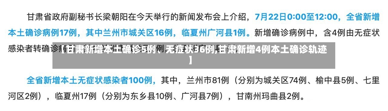 【甘肃新增本土确诊5例	、无症状36例,甘肃新增4例本土确诊轨迹】-第2张图片