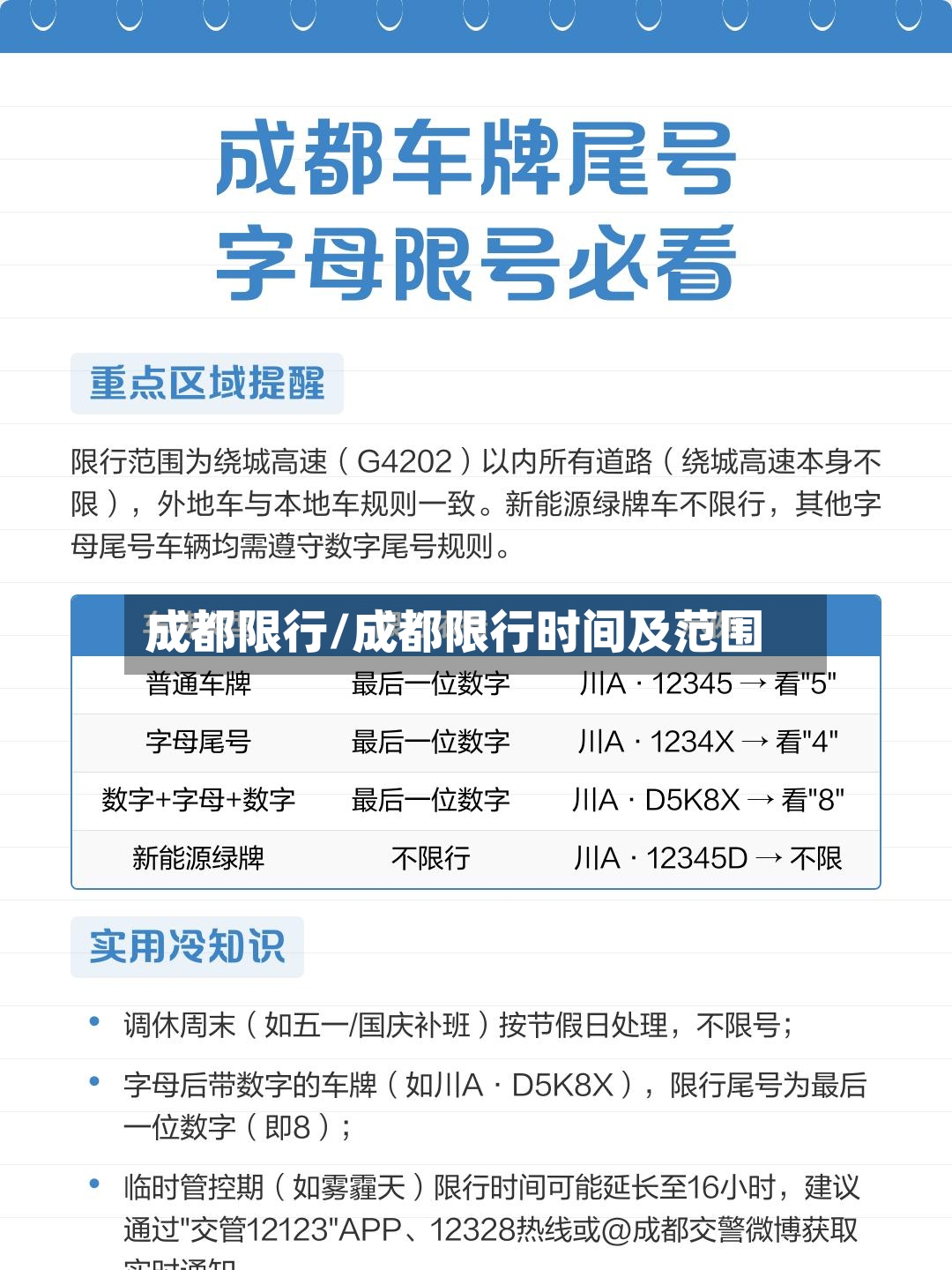 成都限行/成都限行时间及范围