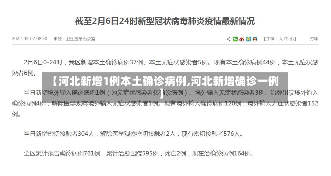 【河北新增1例本土确诊病例,河北新增确诊一例】-第2张图片