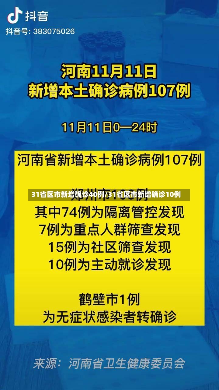 31省区市新增确诊40例/31省区市新增确诊10例