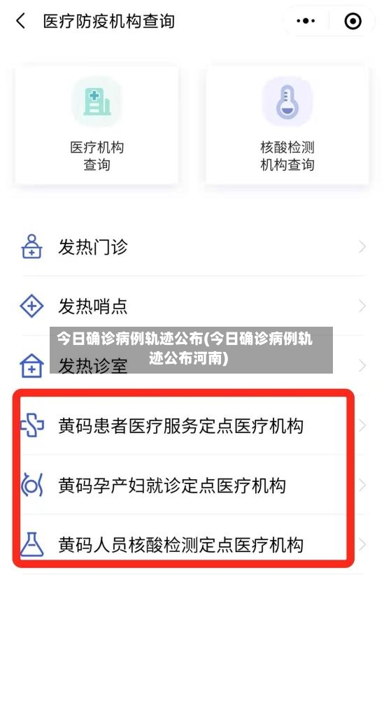 今日确诊病例轨迹公布(今日确诊病例轨迹公布河南)