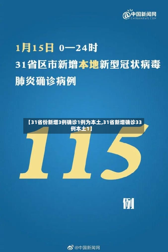 【31省份新增3例确诊1例为本土,31省新增确诊33例本土1】