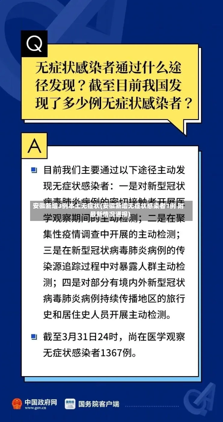 安徽新增3例本土无症状(安徽新增无症状感染者1例 附最新情况通报)