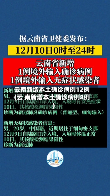 云南新增本土确诊病例12例(云 南新增本土确诊病例8例)