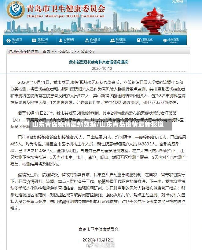 山东青岛疫情最新数据/山东青岛疫情最新报道