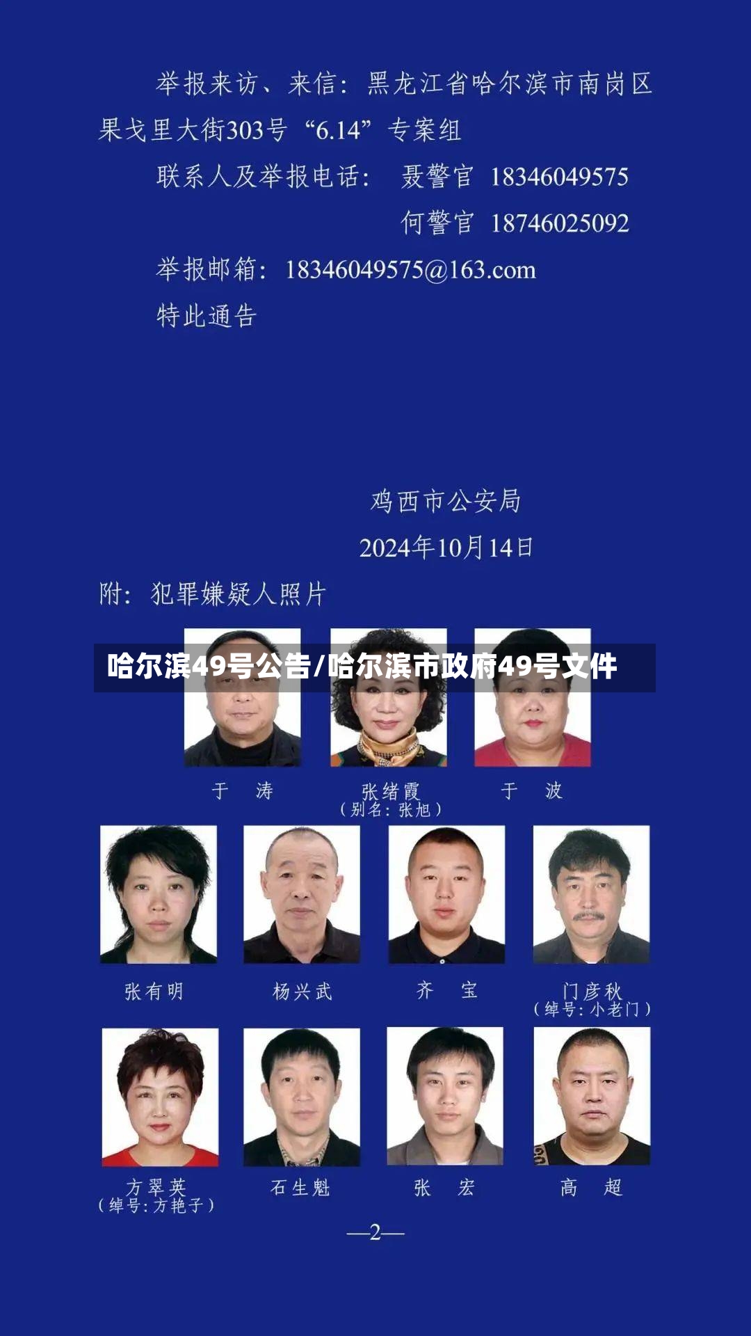 哈尔滨49号公告/哈尔滨市政府49号文件-第2张图片