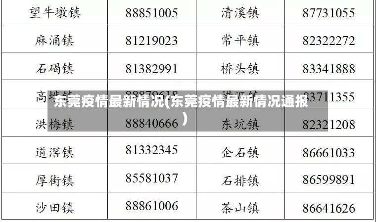 东莞疫情最新情况(东莞疫情最新情况通报)-第2张图片