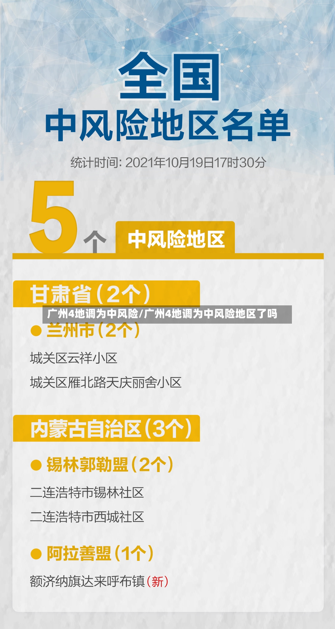 广州4地调为中风险/广州4地调为中风险地区了吗-第2张图片