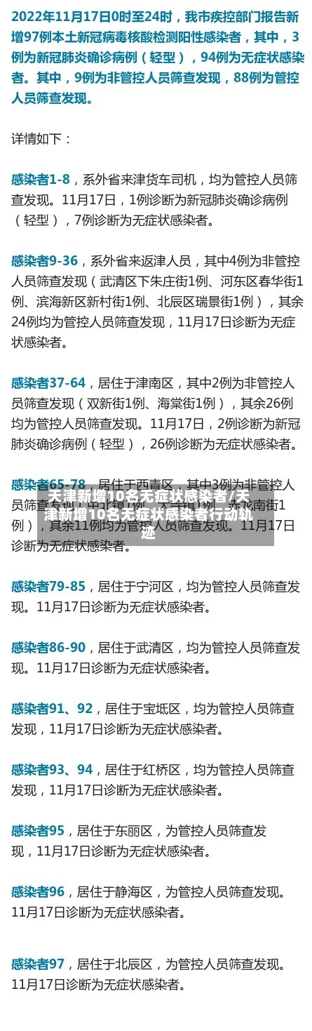 天津新增10名无症状感染者/天津新增10名无症状感染者行动轨迹-第3张图片