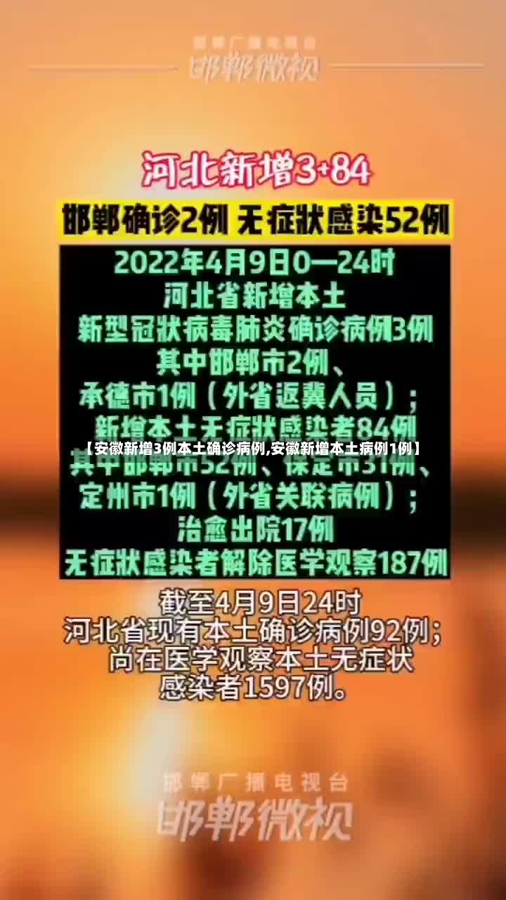 【安徽新增3例本土确诊病例,安徽新增本土病例1例】-第2张图片