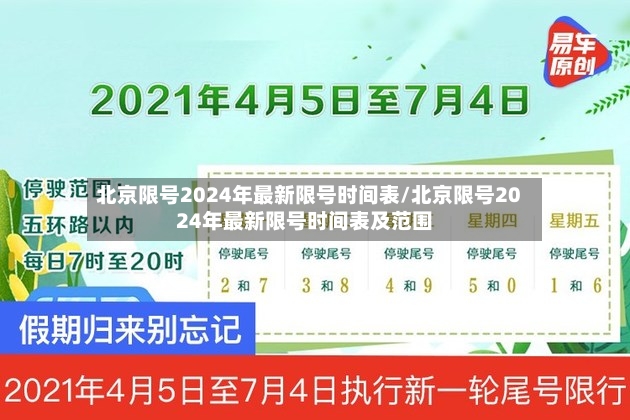 北京限号2024年最新限号时间表/北京限号2024年最新限号时间表及范围