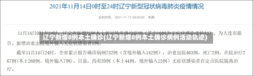 辽宁新增8例本土确诊(辽宁新增8例本土确诊病例活动轨迹)-第2张图片