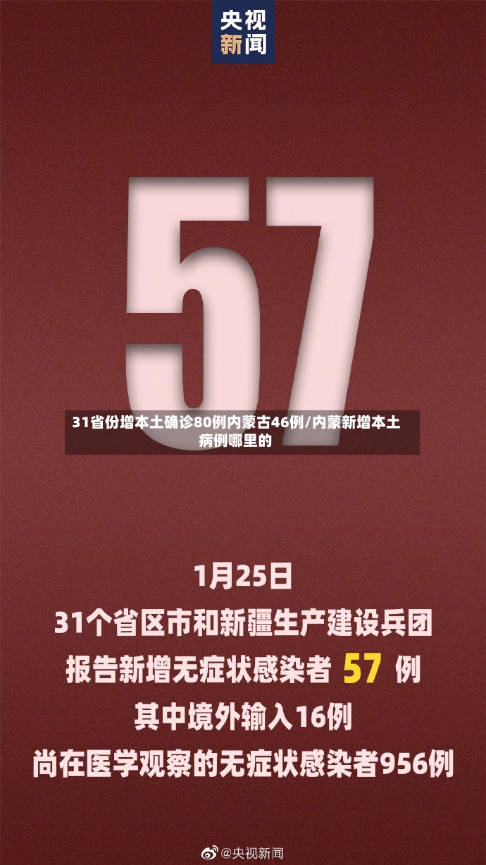 31省份增本土确诊80例内蒙古46例/内蒙新增本土病例哪里的-第3张图片