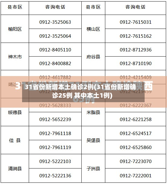 31省份新增本土确诊2例(31省份新增确诊25例 其中本土1例)-第3张图片
