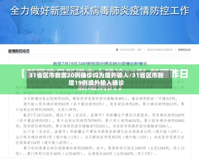 31省区市新增20例确诊均为境外输入/31省区市新增19例境外输入确诊
