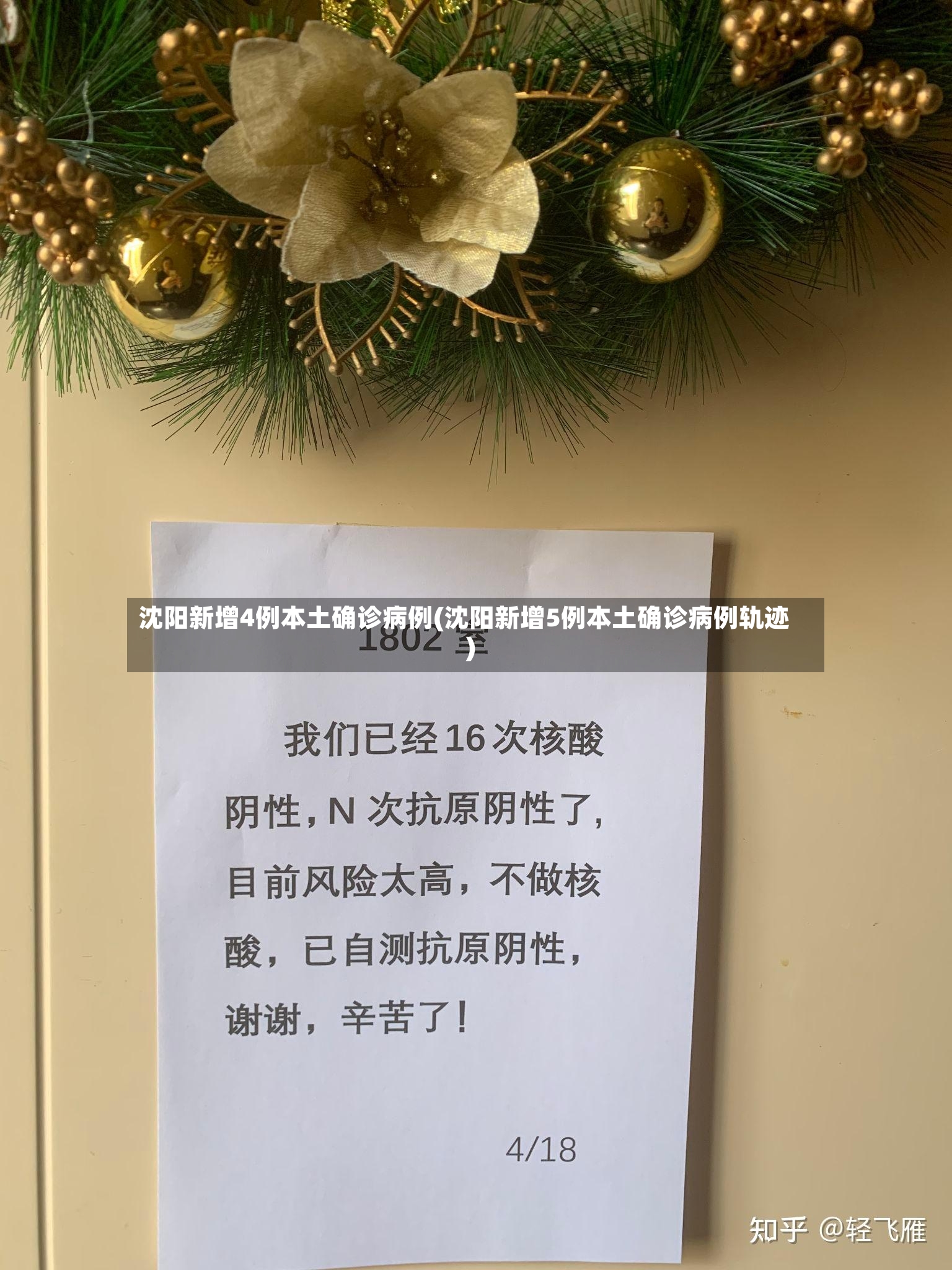沈阳新增4例本土确诊病例(沈阳新增5例本土确诊病例轨迹)