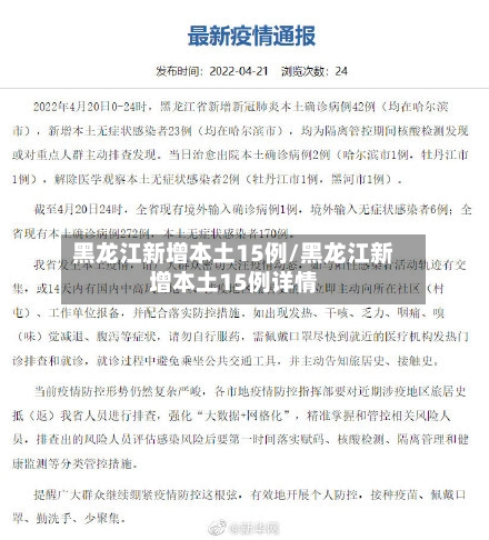 黑龙江新增本土15例/黑龙江新增本土15例详情-第2张图片