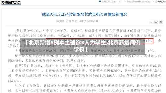 【北京新增6例本土确诊3人为学生,北京新增病例学校】-第2张图片