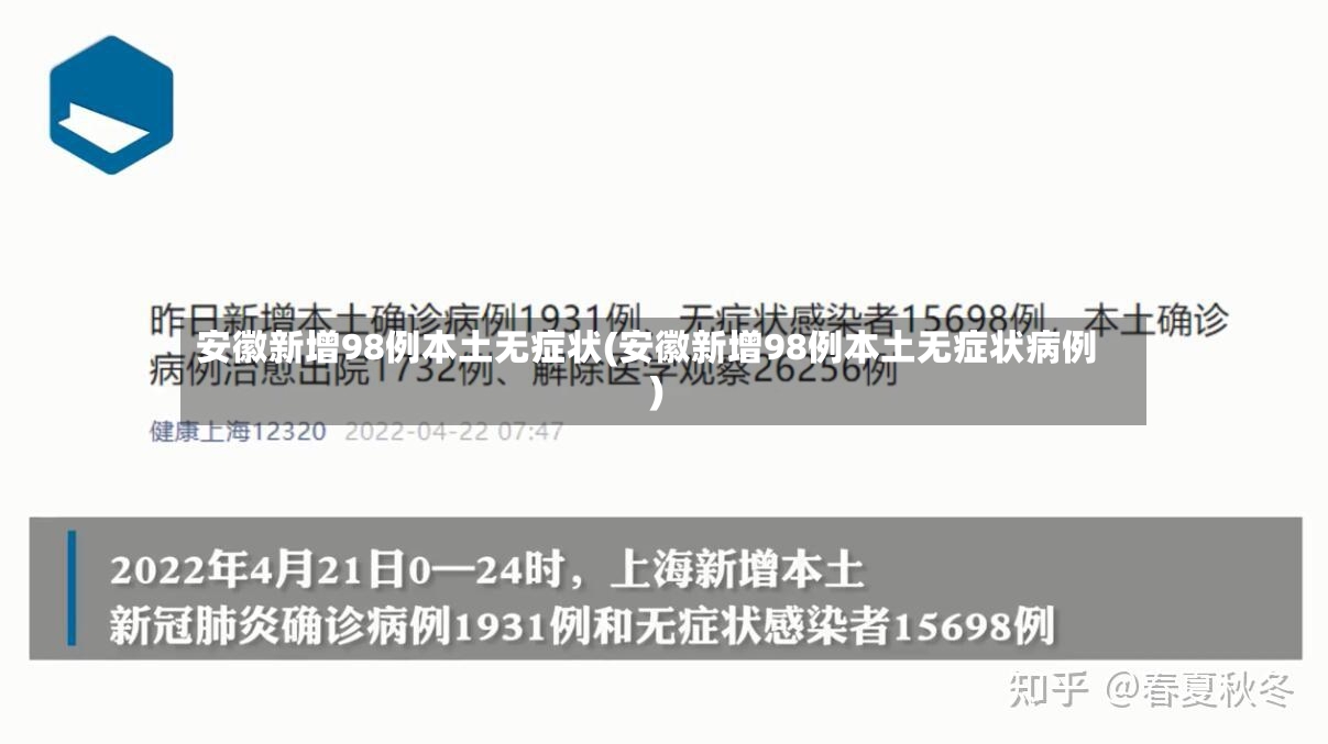 安徽新增98例本土无症状(安徽新增98例本土无症状病例)-第2张图片