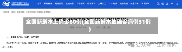 全国新增本土确诊80例(全国新增本地确诊病例31例)-第3张图片