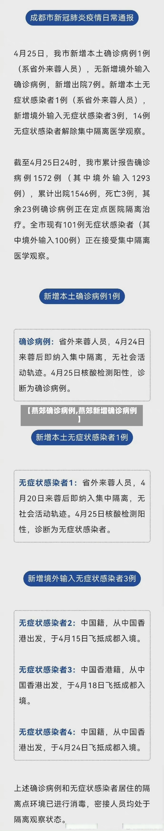 【燕郊确诊病例,燕郊新增确诊病例】