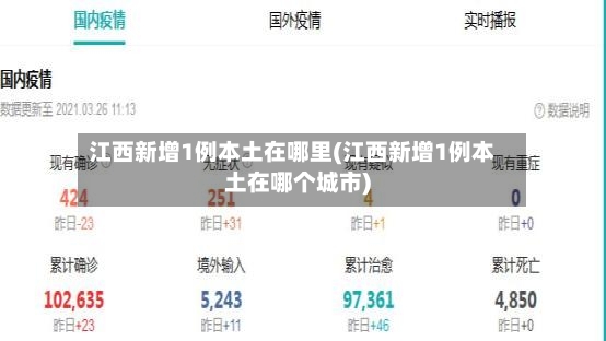 江西新增1例本土在哪里(江西新增1例本土在哪个城市)-第2张图片