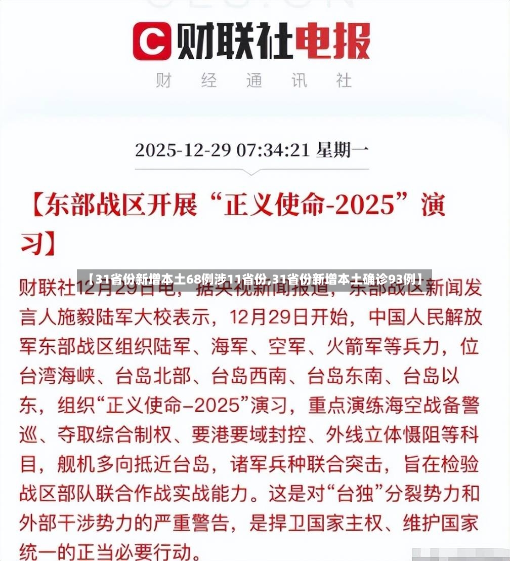 【31省份新增本土68例涉11省份,31省份新增本土确诊93例】