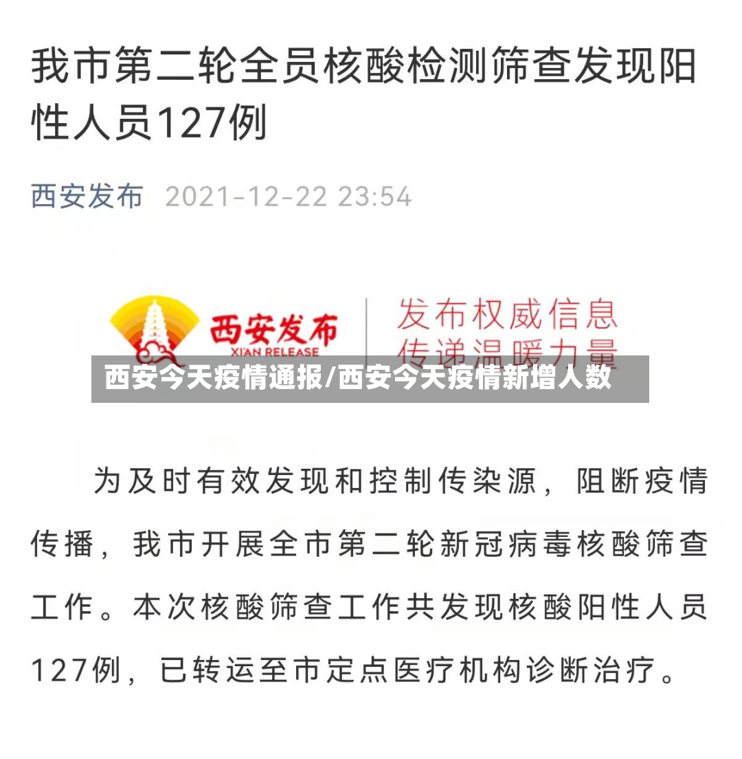 西安今天疫情通报/西安今天疫情新增人数